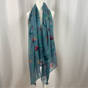NEW Paloma Clothing Bird Print Lightweight Scarf
